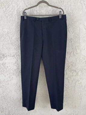 Lauren Ralph Lauren Mens Wool Dress Pants Navy 37x33 Quiet Luxury Old Money